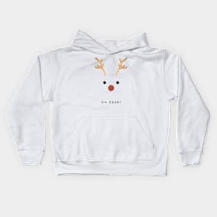 Merry Christmas (Cute Reindeer) Kids Hoodie